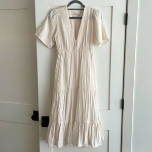 GUC Xirena gauze maxi/midi dress in a soft pink/peach color. Sz Small